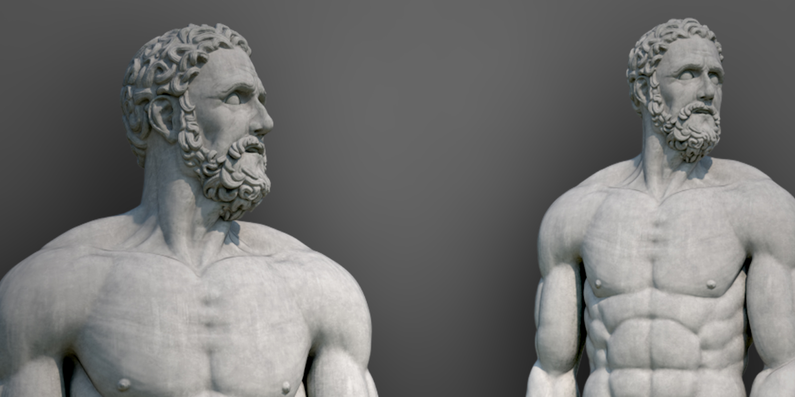 3D sculpt study of the Hercules and Cacus statue by Baccio Bandinelli, Piazza della Signoria, Florence